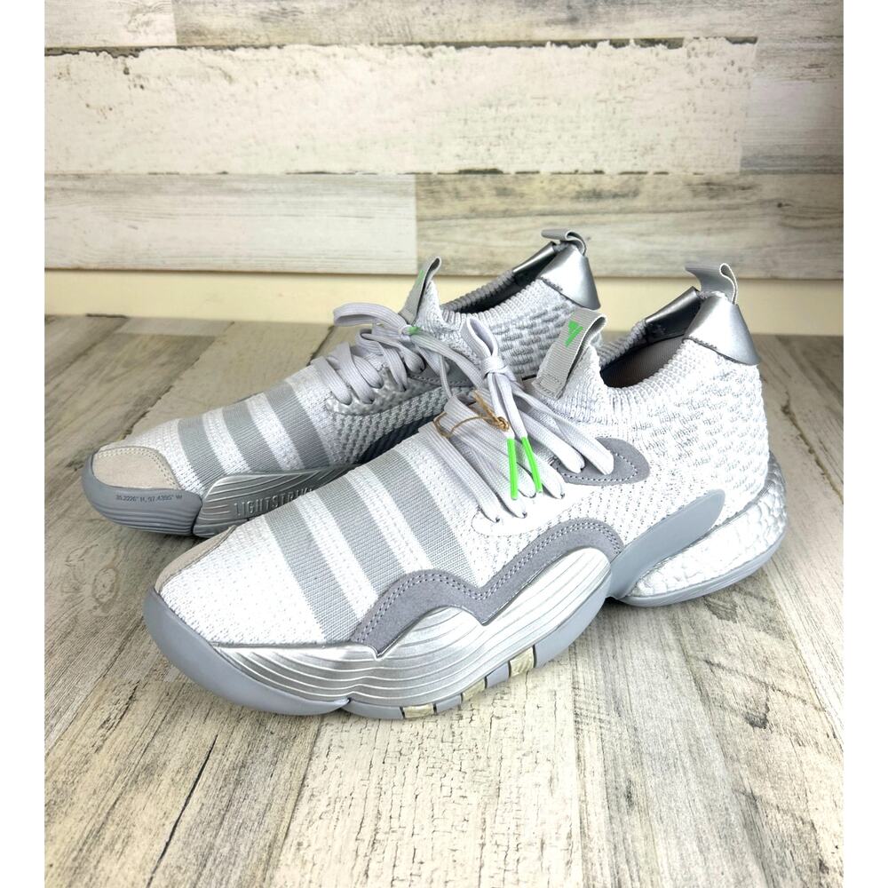 Adidas Trae Young 2 Mens 11.5 Dash Grey Silver Basketball Lace Up Sneakers NEW